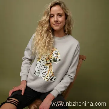 Women Leopard Printed Sweatshirts Top